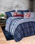 L'essentiel linge de maison Roger - Azul oscuro, Juego de funda de edredón doble ranforce